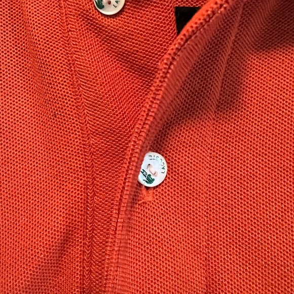 Vintage Lacoste Two Button Polo Burnt Orange - Picture 9 of 10